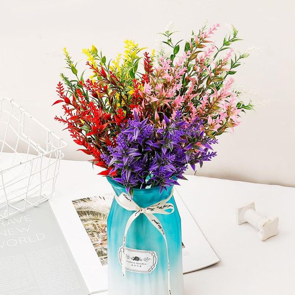

decorative flowers & wreaths lavender artificial wedding banquet adornment fake flower home decoration supplies holiday party decor emulat p