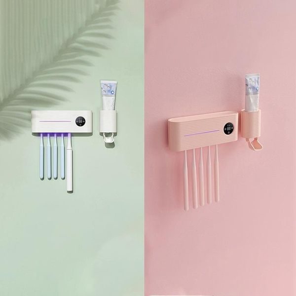 

smart electric toothbrush uv light sterilizer holder inhibit bacterial antibacterial box wall mount