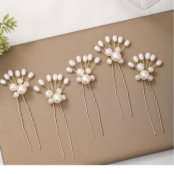 

six-piece set women's hair comb wedding headdress pearl bridal hair accessories headdress flower jewelry hair pins qylqxb