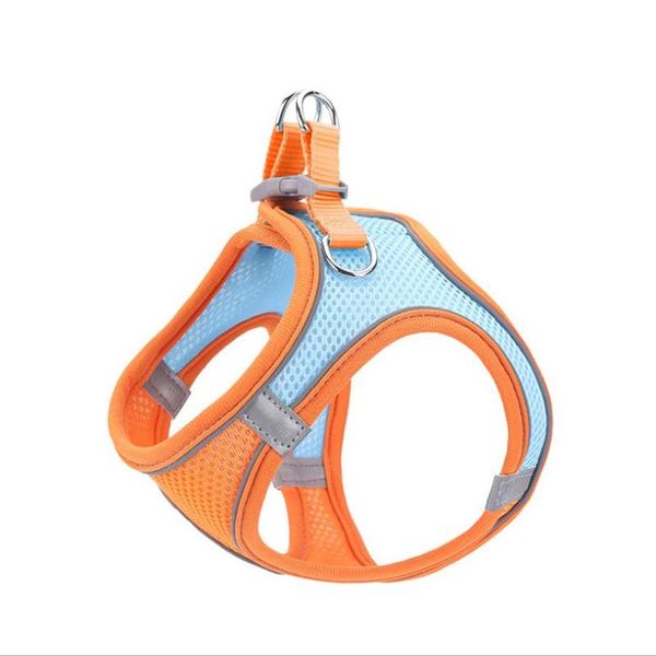 

dog collars & leashes cat chest harness vest leash breathable soft mesh strap collar reflective walking training lead rope pet supplies