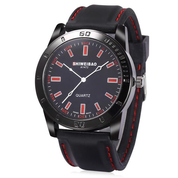 

wristwatches shiweibao famous fashion brand men male sports waterproof quartz watches students personality electronic silicone strap, Slivery;brown