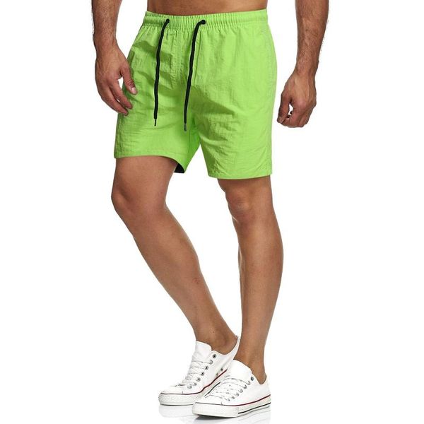 

men's shorts mens casual men gym fitness workout bodybuilding athletic sports quick dry beach short pants, White;black