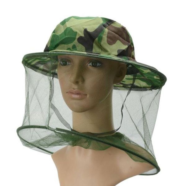 

outdoor hats beekeeping hat camouflage bush cap anti-mosquito shawl fishing sunscreen net, Black;white