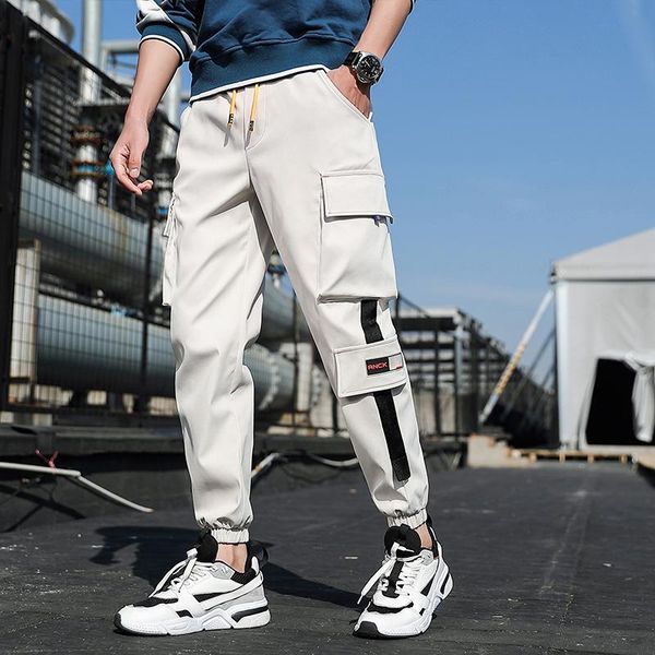 

men's pants 2021 men 's casual ninth fashionable overalls multi-pocket outdoor pantsm-4xl, Black