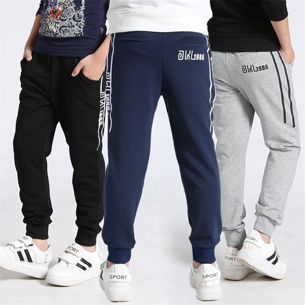 

boys sport pants casual kids baby spring trousers cotton teen sweatpants for boy autumn children clothing 6 8 10 12 14years 210306, Blue