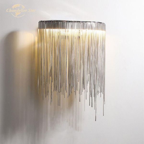 

wall lamps modern led retro aluminum tassel metal sconce lustre bedroom living room corridor indoor lighting fixture