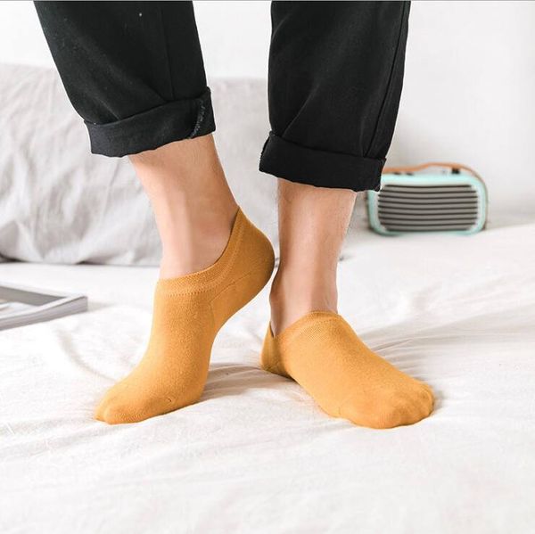 

good sale the new big heel is comfortable men's socks lnw090a nice all-match solid color in spring and summer sock sockings, Black