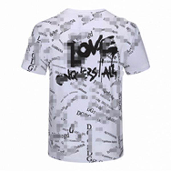 

yn4 brand men's t-shirt bermuda european hip-hop printed short-sleeved t-shirt summer new round neck cotton men's shirt, White;black