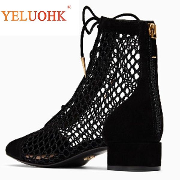 

boots natural suede summer women breathable knee high 2021 shoes quality, Black