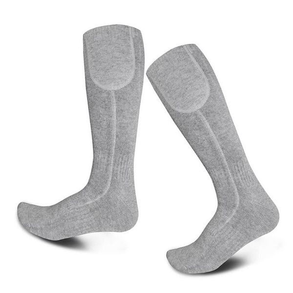 

sports socks rechargeable electric battery heated upgraded thermal foot warmer for women men warming washable long sock win, Black