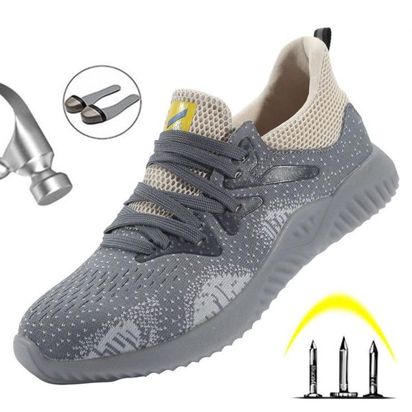

boots lightweight tendon bottom work shoes men's summer breathable steel toe cap smash-proof and stab-resistant safety, Black