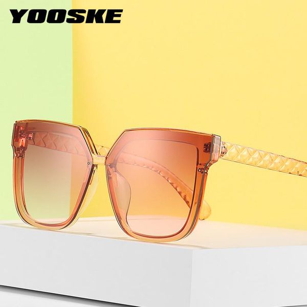 

sunglasses yooske classic vintage square women oversized sun glasses men design eyeglasses retro big frame eyewears, White;black