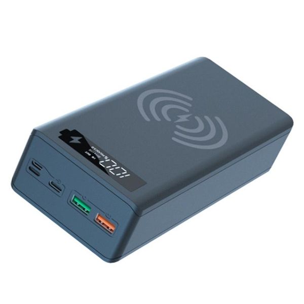 

smart home control detachable qc3.0 pd lcd display diy 16x18650 battery case power bank shell 5w/10w wireless charging box without