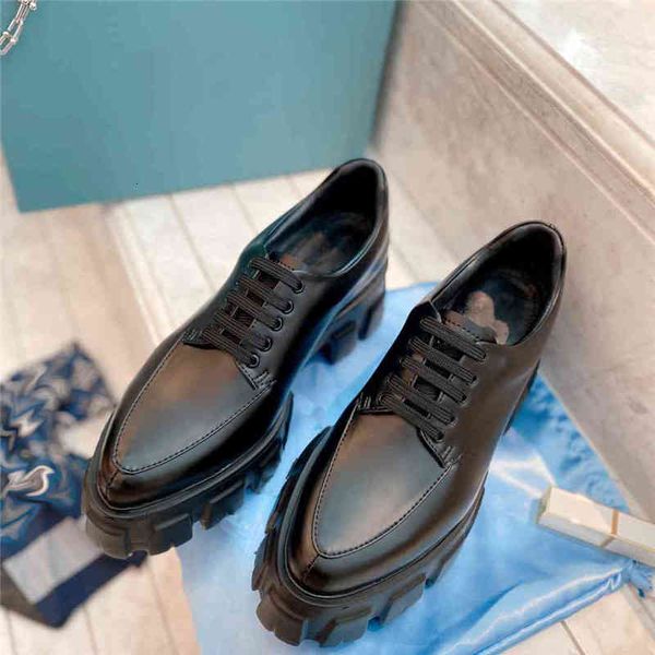 

shoes stylist shiny leather loafers platform sneakers pointed casual shoe triangle sneaker open edge beads mules with box, Black