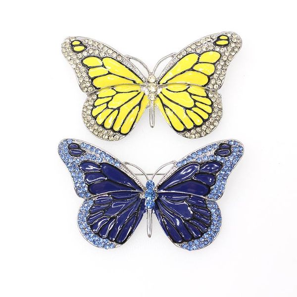 

pins, brooches enamel crystal butterfly brooch pin animal 2 colors, Gray