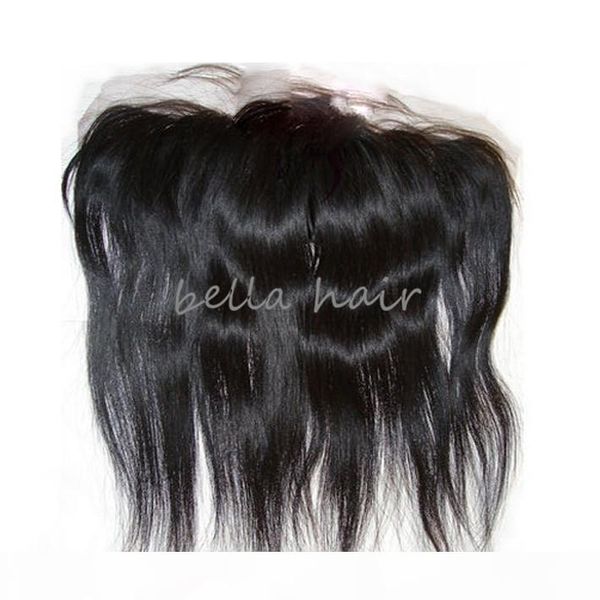 

bella hair 13x4 natural color brazilian straight lace frontal closure hair pieces 100% human hair extension ing, Black;brown