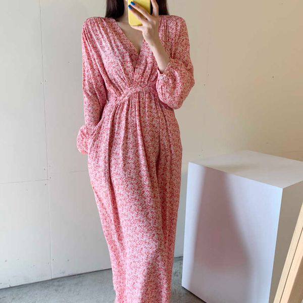 

two piece dress floral print summer long women v-neck sleeve casual beach boho party high waist korean elegant pockets z266 1e9z, White