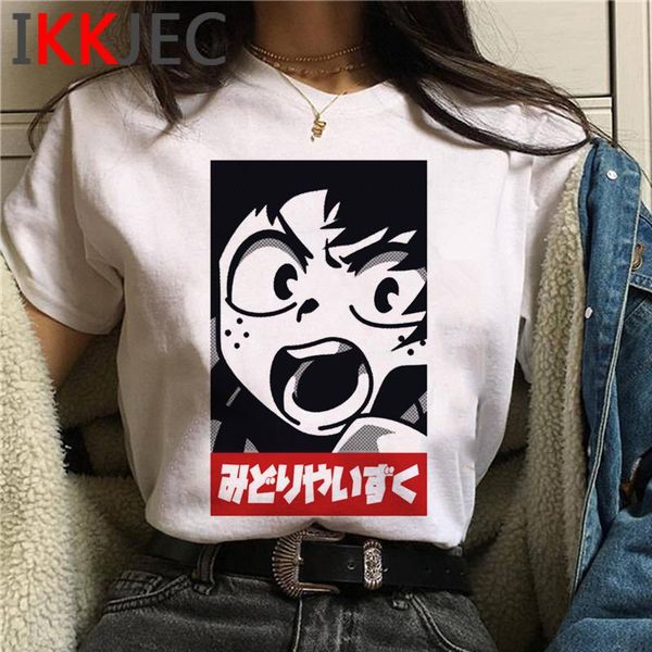 

women's t-shirt my hero academia bakugou boku no female white t shirt graphic tees women harajuku kawaii couple