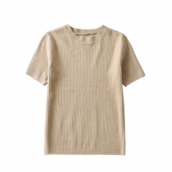 

new ies 2021 casual short sleeve knitted shirt-shirts thin shirt solid shirt-neck yico, White