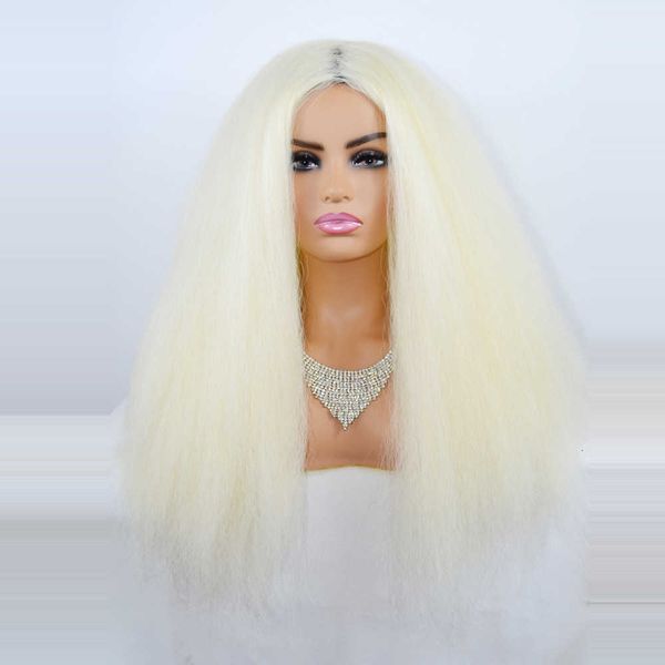 

wig women's ffy explosive head large yaki wig long headgear 613#, Black
