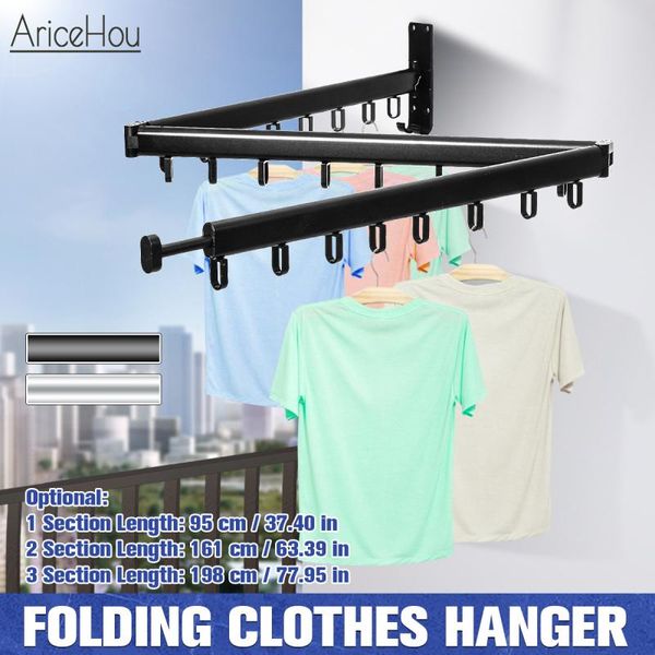 

hangers & racks folding drying rack wall mounted clothes magic hanger multi-function rotating cloth hook