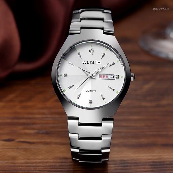 

wristwatches wlisth 2021 products men's stainless steel simple quartz waterproof watch diamond ladies casual elegant clock q356, Slivery;brown