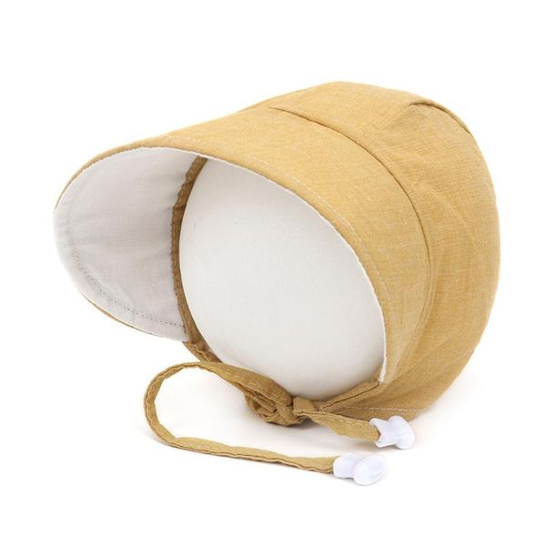 

caps & hats baby girl cotton solid color for 0-12 months born babies hat, Yellow