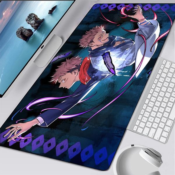 

mouse pads & wrist rests anime jujutsu kaisen yuji itadori gojo satoru large pad gaming computer deskmat carpet play give boy gift manga