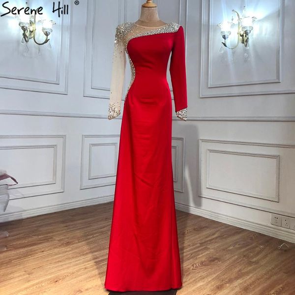 

party dresses serene hill red satin mermaid evening gowns 2021 elegant beaded for women wedding la71152, White;black