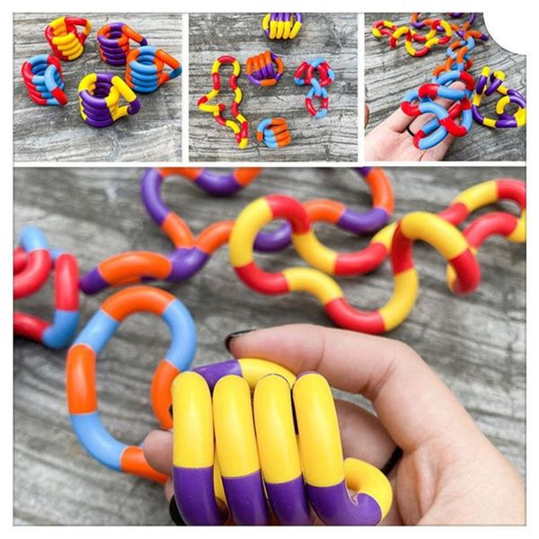 

fast shipping fidget fiddle anti stress hand sensory twisted winding toys finger for kids autism dexterity training tangle fy9378