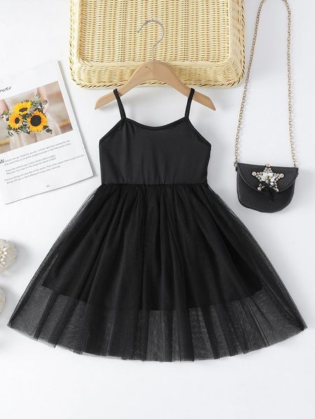 

toddler girls mesh hem cami dress she, Red;yellow