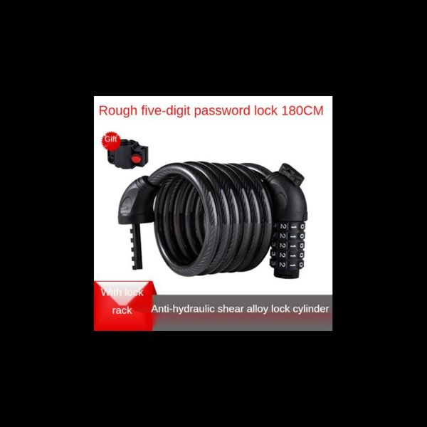 

bike locks mountain bicycle lock electric stainless steel password fixed portable anti-theft wire chain -40