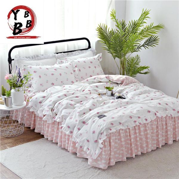 

bedding sets fruit strawberry 100% cotton super soft christmas 3/4pcs reactive print duvet cover king  twin bed skirt