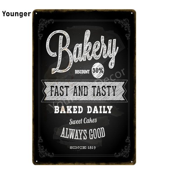 

bakery cafe metal signs sweet foods sandwich bar tin poster vintage home kitchen cafe shop decoration wall art plaque yi-229a