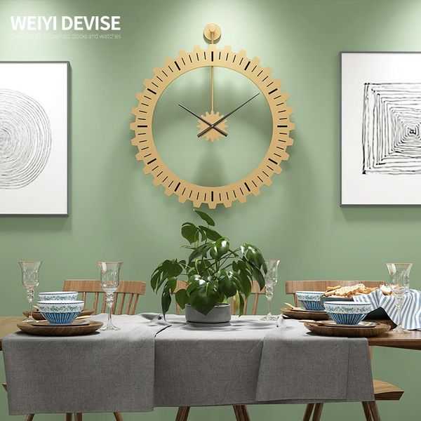 

wall clocks vintage metal clock large quartz round living room industrial decoration home reloj de pared bj50wc