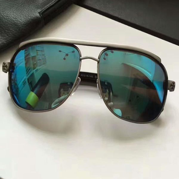 

new vintage pilot lens silver/silver mens designer sunglass sonnenbrille eyewear quality glasses driving sunglasses box with fimuw, White;black