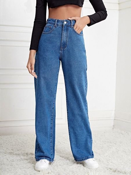 

high waist wide leg jeans d5tf#, Blue