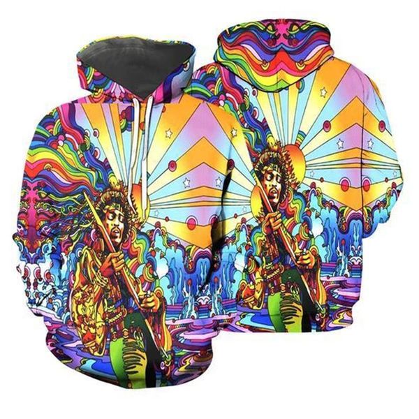 

men's hoodies & sweatshirts hippie style 3d all over printed men/women autumn fashion casual sweatshirt hip hop jackets zk-012, Black
