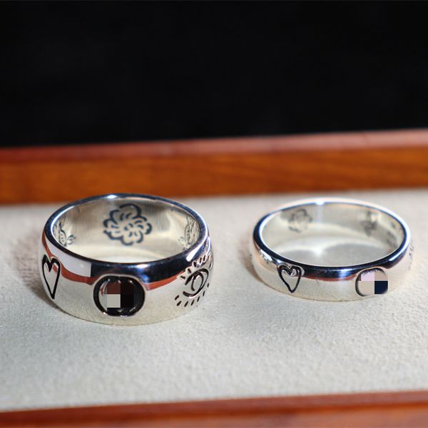 

925 silver flower and love fearless ring for men women signature deals