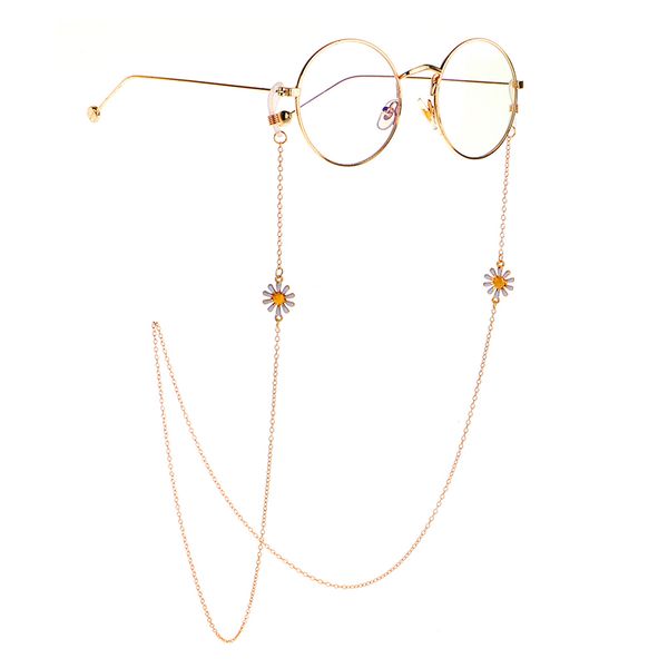 

luxury chic anti-slip metal glasses cord gold color small cute flower pendant eyeglasses chain for glasses women accessories