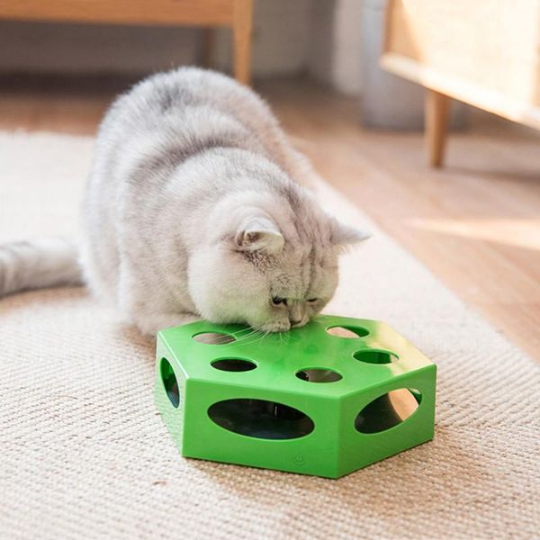 

cat toys automatic teaser mice toy electric interactive turntable box for