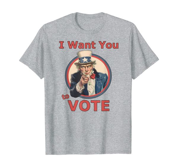 

i want you to vote uncle sam republican red election gear t-shirt, White;black