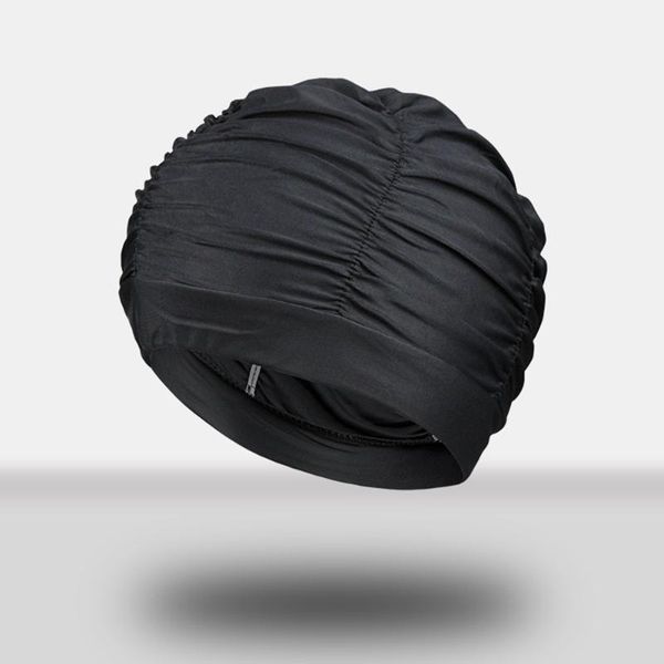 

elastic waterproof protect ears long hair sports swim pool hat swimming cap silicone rubber colorful men women