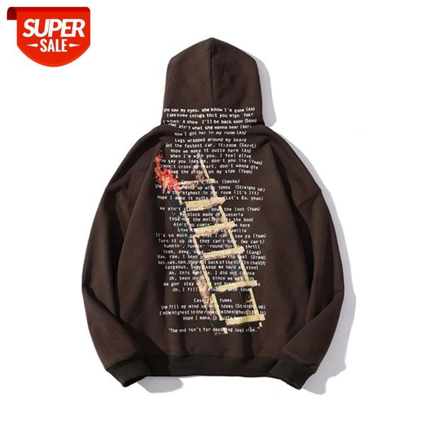 

seveyfan 2021 men's hip hop sweatshirts stepladder printed hoodies autumn oversized cotton pullover for male #ej3t, Black