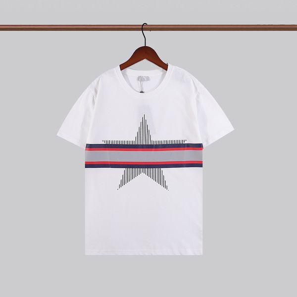 

2022 new summer designer t shirts for men fashion crew neck letter star print t-shirts mens women clothing short sleeved tee, White;black