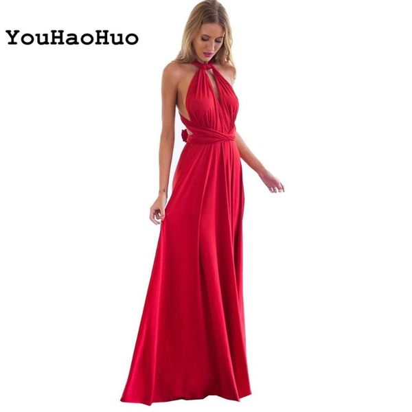 

casual dresses women multiway wrap convertible boho maxi club red dress bandage long party bridesmaids infinity robe longue femme, Black;gray