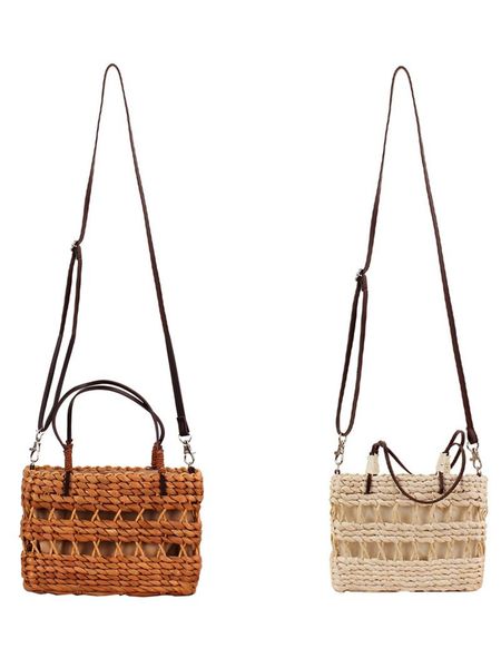 

storage bags female single bag, multipurpose large capacity straw bag handbag with drawstring for women