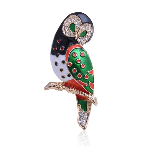 

factory fashion cartoon oil dripping alloy green owl women's clothing simple atmosphere pin accessories christmas
