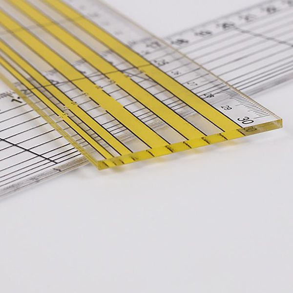 

1pcs 15cm/30cm diy splicing ruler home use garment proofing gold/white measuring supplies multi-function, Black