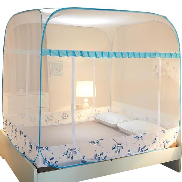 

mosquito net large square for 1.8m double bed insect reject bedding three-door with zipper folding portable 13 color
